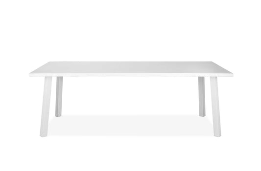 HomeRoots 87 x 39 x 29 White Aluminum Dining Table
