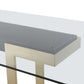 HomeRoots 87 x 39 x 30 Polished Gold Glass Stainless Steel Dining Table