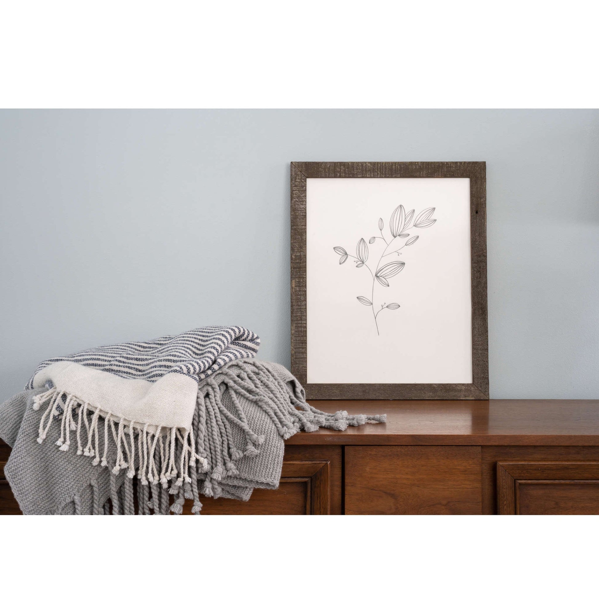 HomeRoots 8.5" x 11" Rustic Espresso Picture Frame