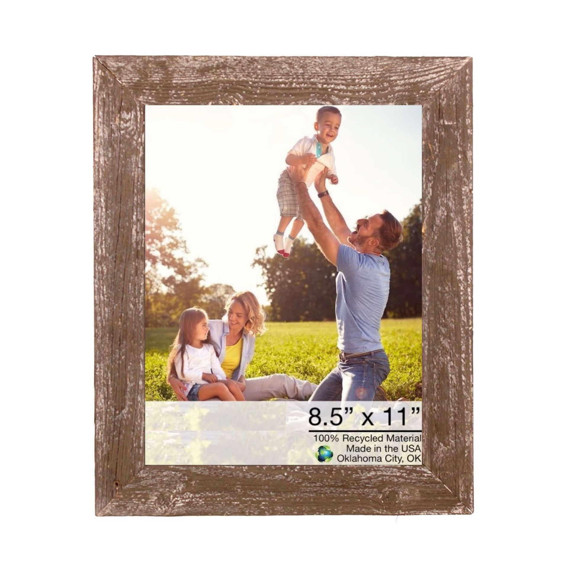 HomeRoots 8.5" x 11" Rustic Espresso Picture Frame