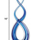 HomeRoots 9 Blue Art Glass Centerpiece