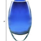 HomeRoots 9 Mouth Blown Crystal European Made Midnight Blue Crystal Vase