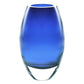 HomeRoots 9 Mouth Blown Crystal European Made Midnight Blue Crystal Vase