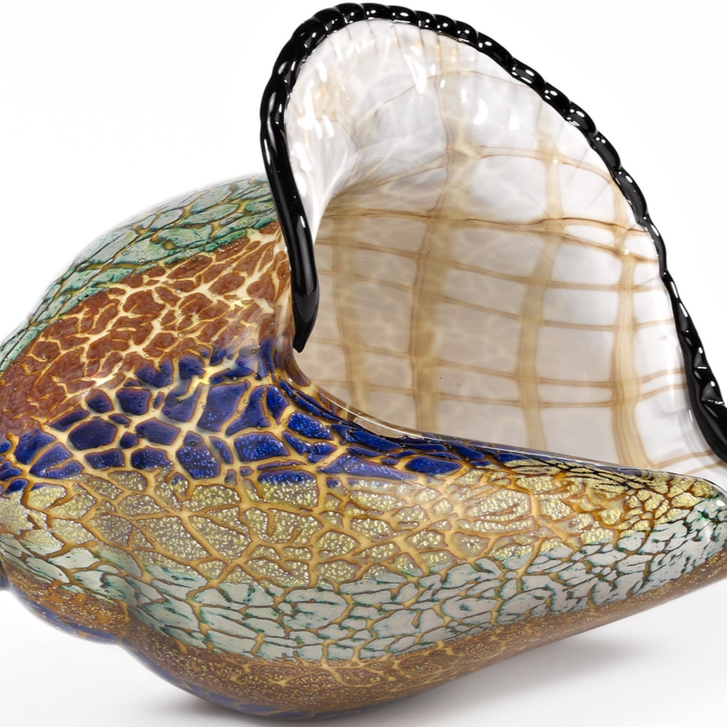 Shell Oasis HomeRoots 9 MultiColor Large Conch Shell Art Glass – Kitchen Oasis