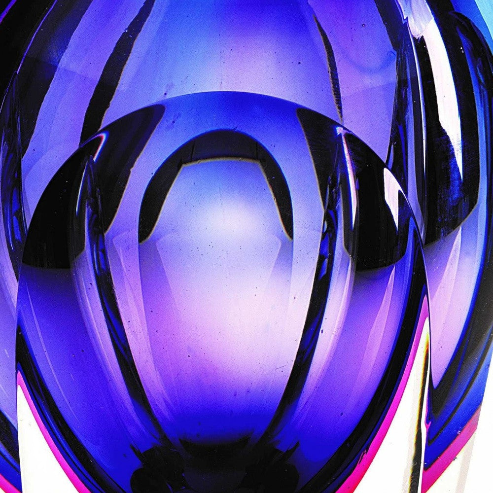 HomeRoots 9 Purple Art Glass Vase