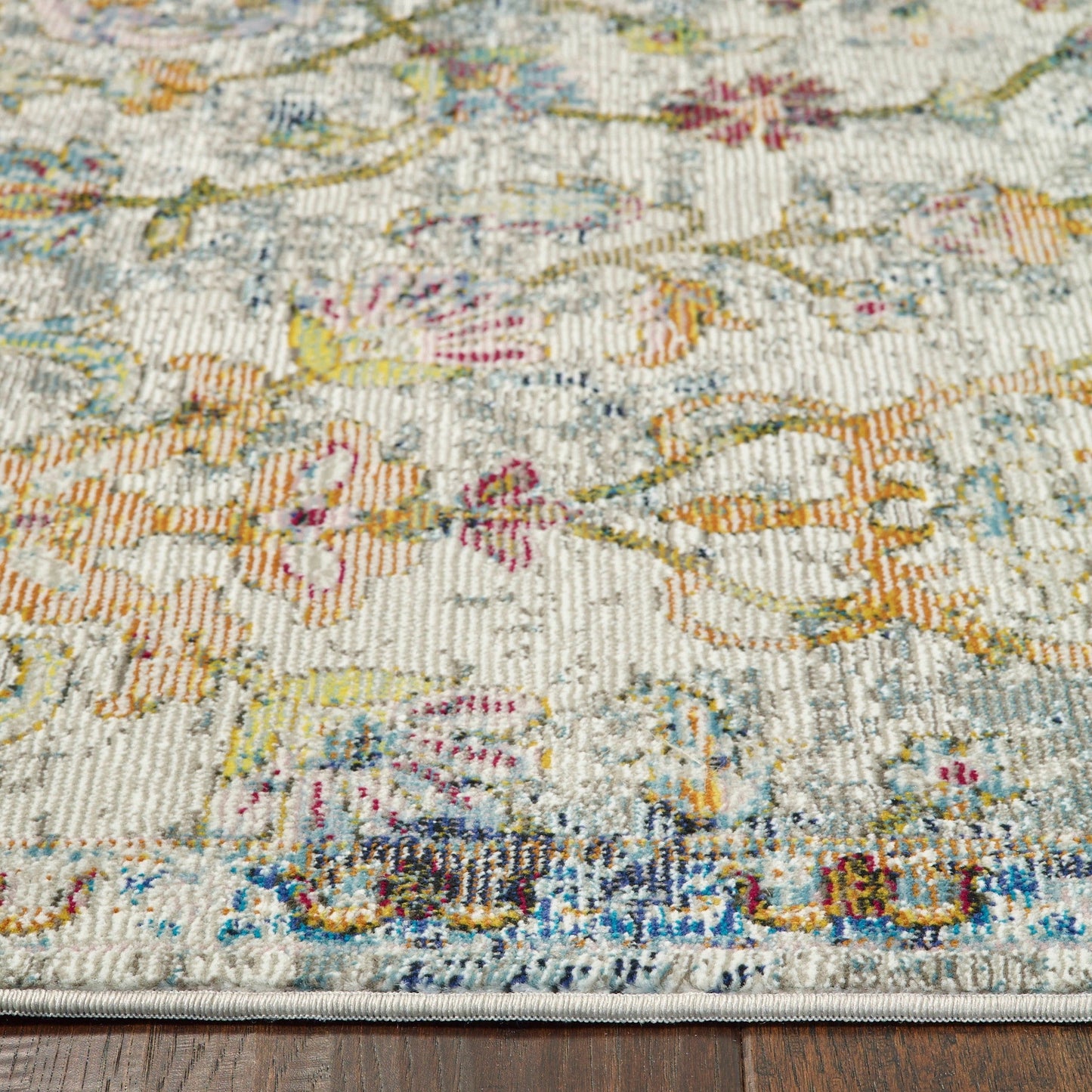 HomeRoots 9' x 12' Beige Abstract Garden Area Rug