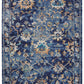 HomeRoots 9' x 12' Blue and Gold Jacobean Area Rug