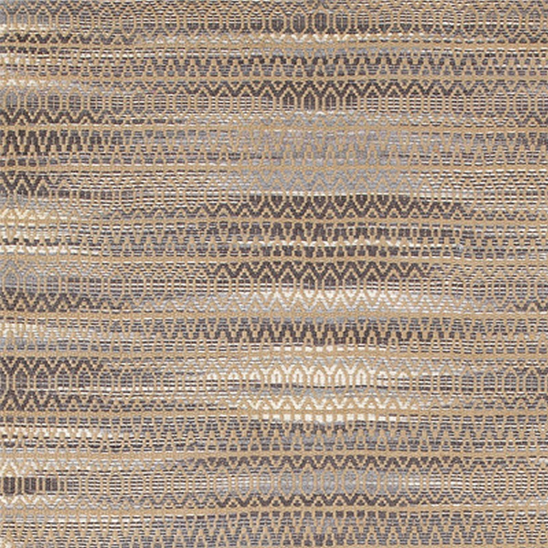 HomeRoots 9' x 12' Gray and Tan Striated Runner Rug