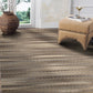 HomeRoots 9' x 12' Gray and Tan Striated Runner Rug