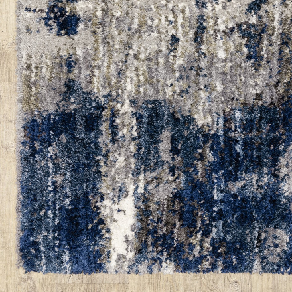 HomeRoots 9' x 12' Grey and Blue Grey Skies Area Rug