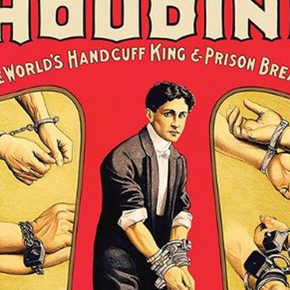 HomeRoots 9" x 12" Houdini Handcuff King Vintage Magic Poster Wall Art