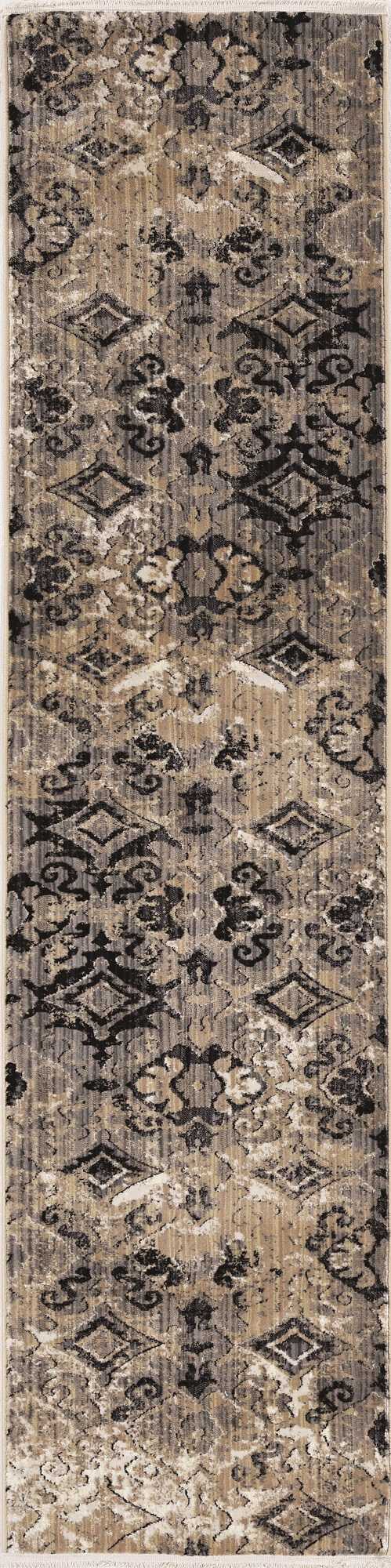 HomeRoots 9 x 12' Ivory Beige Machine Woven Distressed Traditional Indoor Area Rug