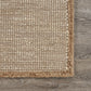 HomeRoots 9' x 12' Tan and White Braid Border Area Rug