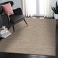 HomeRoots 9' x 12' Tan and White Braid Border Area Rug