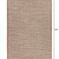 HomeRoots 9' x 12' Tan and White Braid Border Area Rug