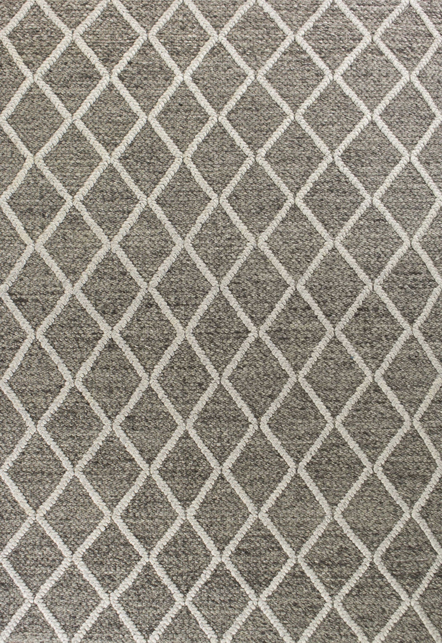 HomeRoots 9' x 13' Wool Dark Grey Area Rug