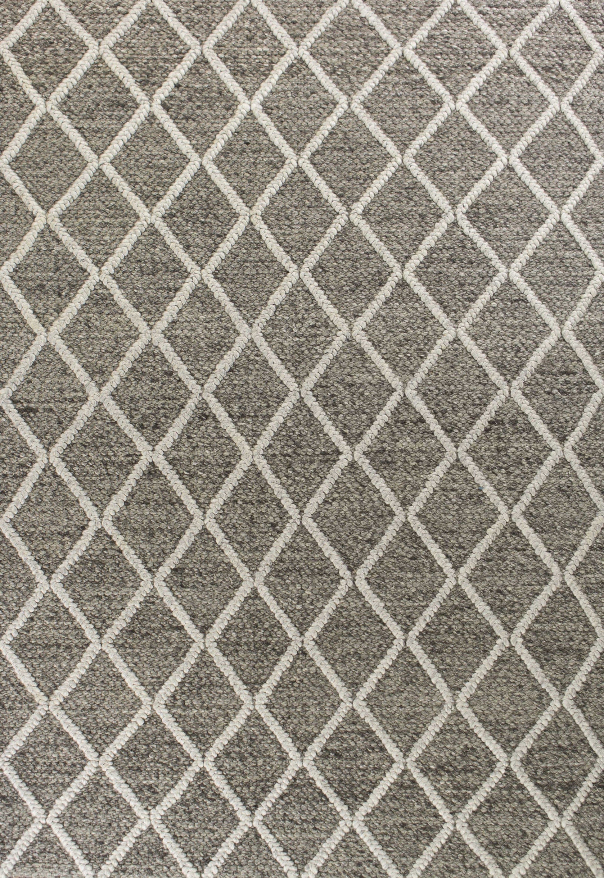 HomeRoots 9' x 13' Wool Dark Grey Area Rug