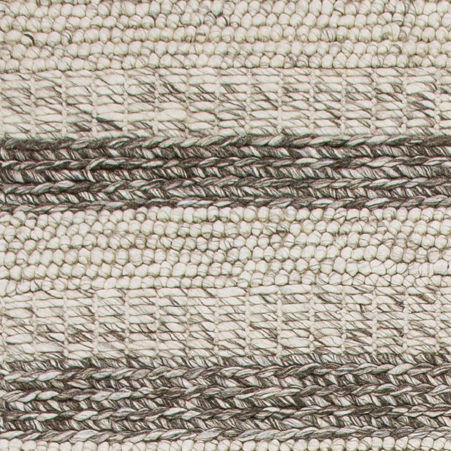 HomeRoots 9' x 13' Wool Grey or White Area Rug