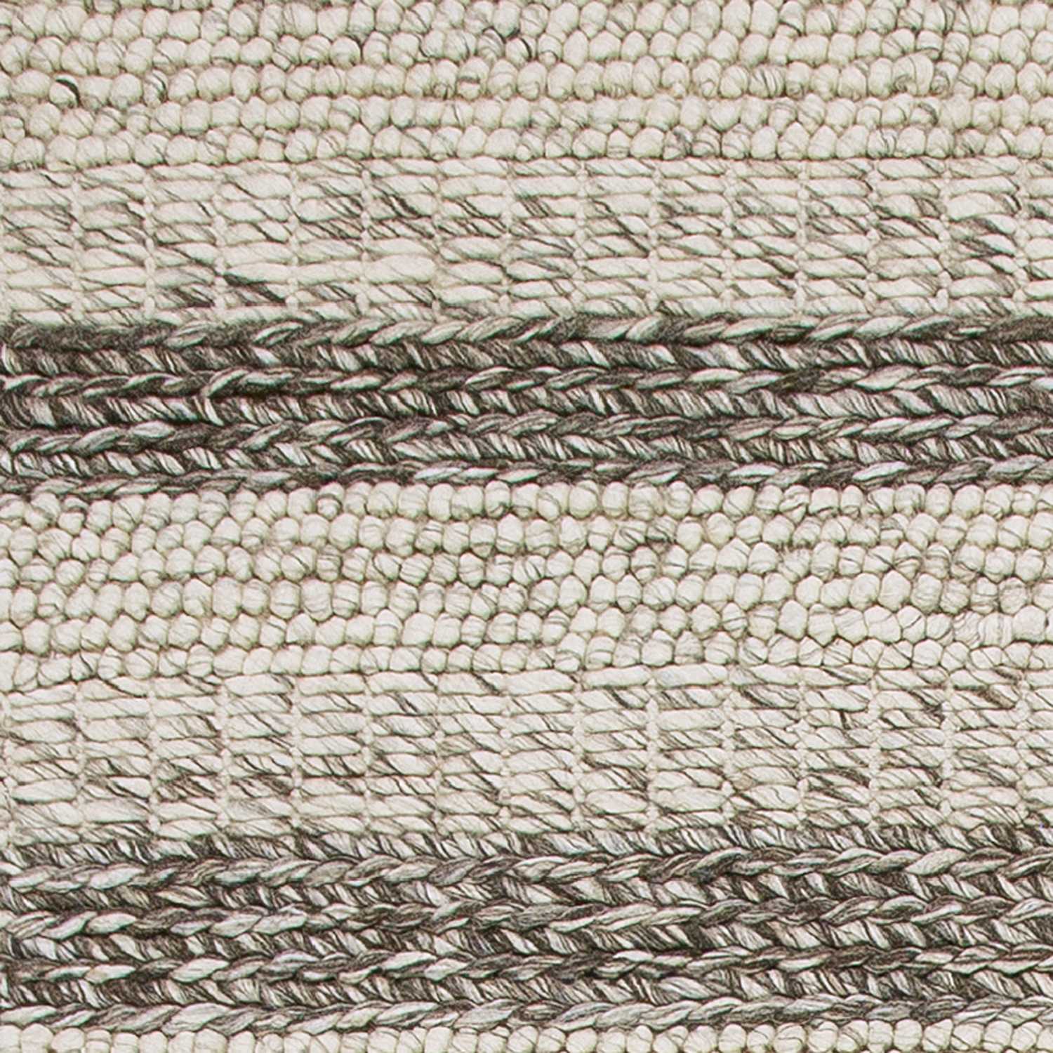 HomeRoots 9' x 13' Wool Grey or White Area Rug