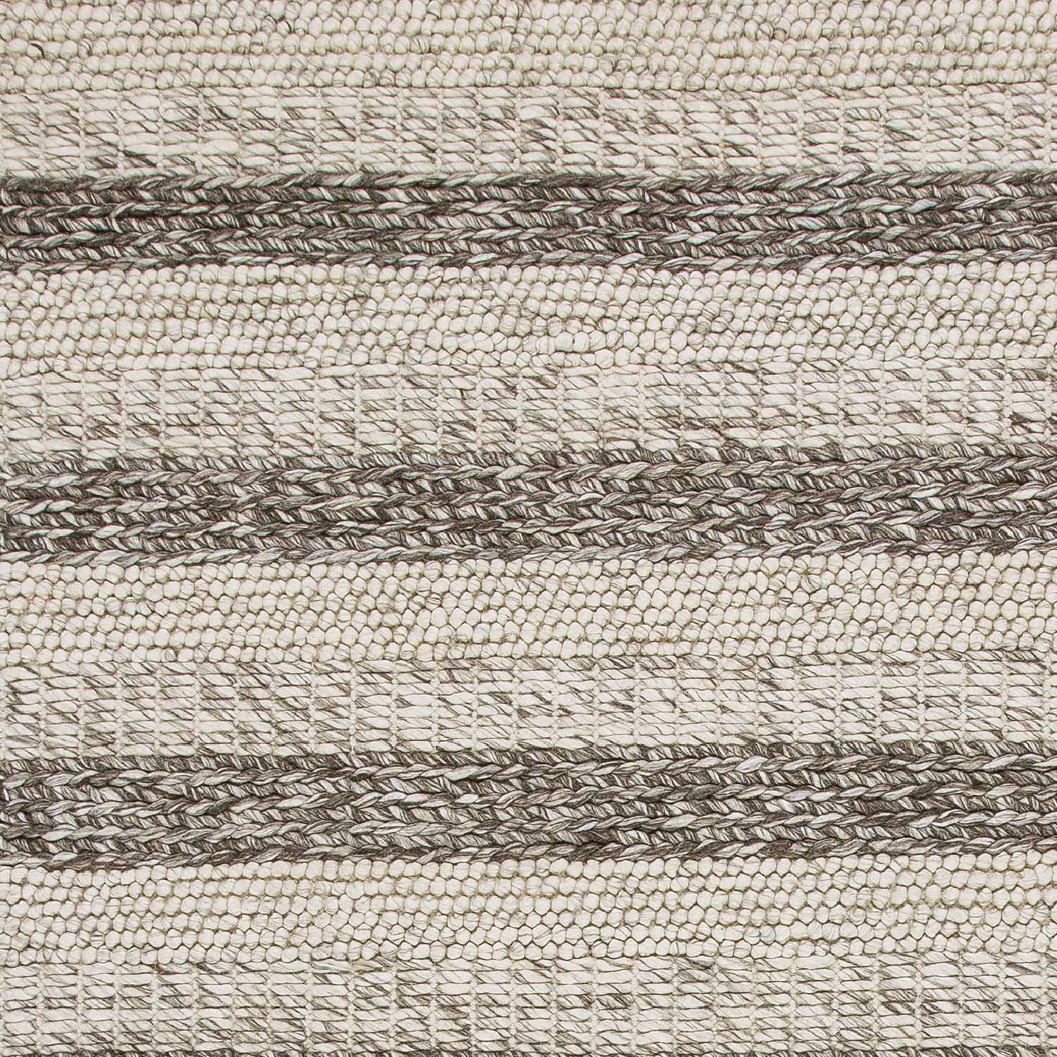 HomeRoots 9' x 13' Wool Grey or White Area Rug