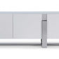 HomeRoots 91 x 18 x 32 White Glass Steel Buffet