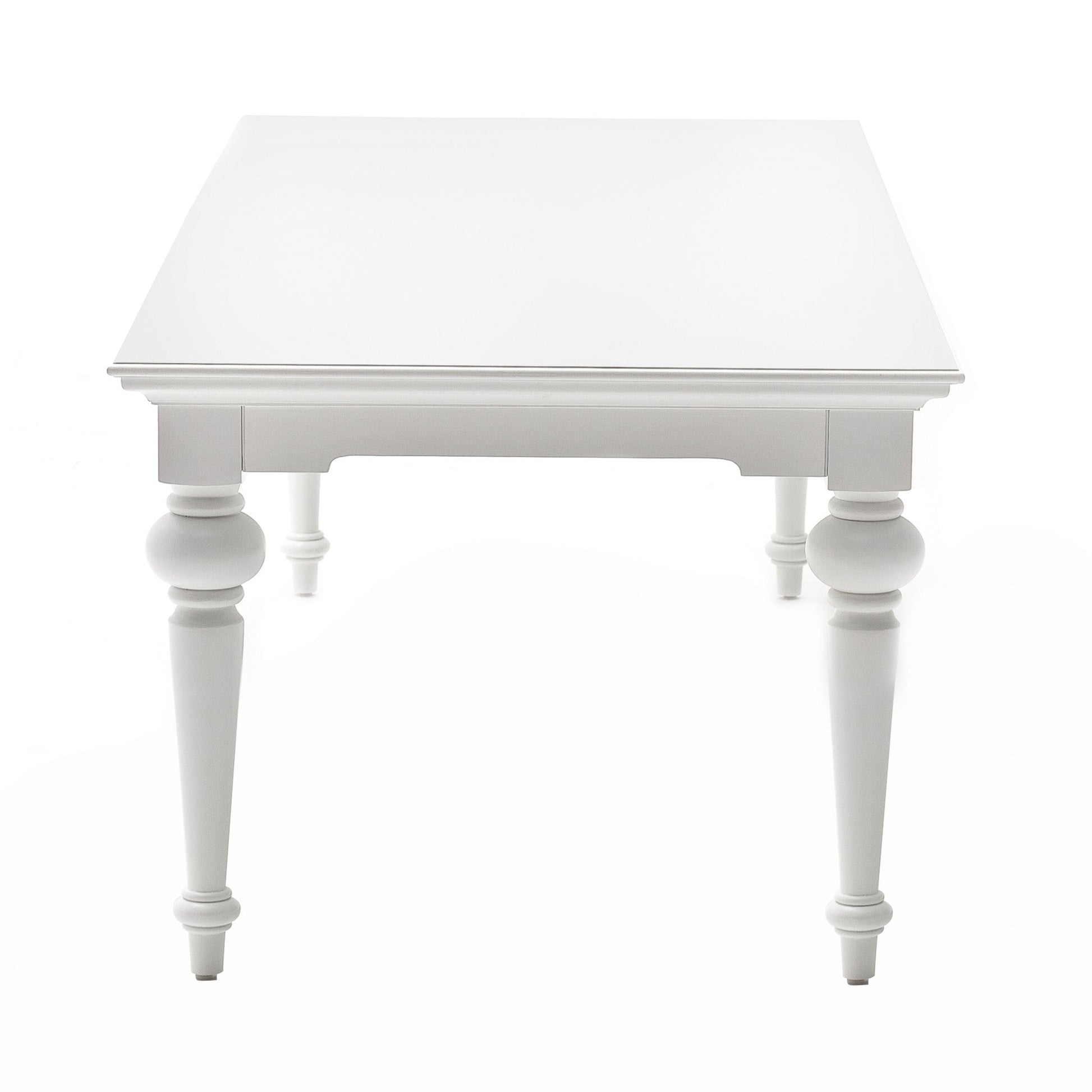 HomeRoots 94" Modern Farmhouse Dining Table in Glossy White Finish