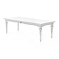 HomeRoots 94" Modern Farmhouse Dining Table in Glossy White Finish