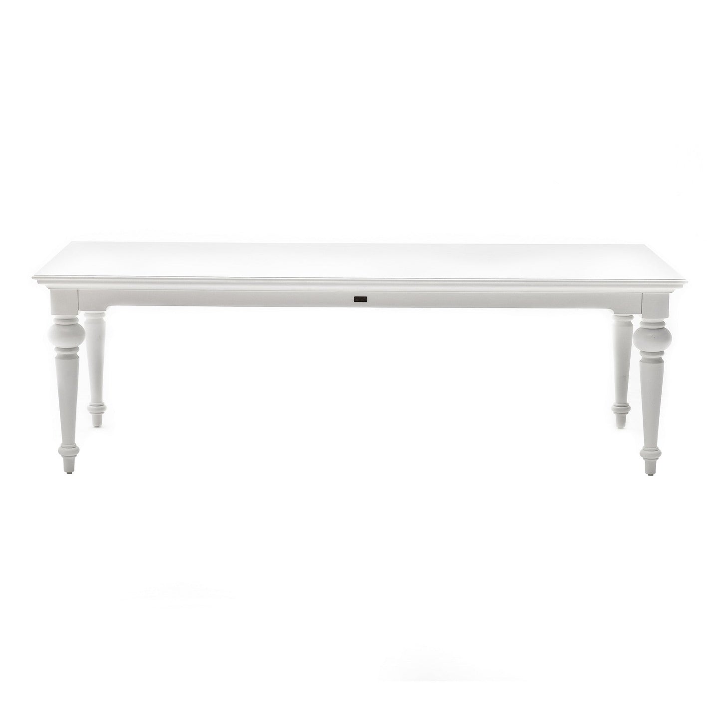 HomeRoots 94" Modern Farmhouse Dining Table in Glossy White Finish