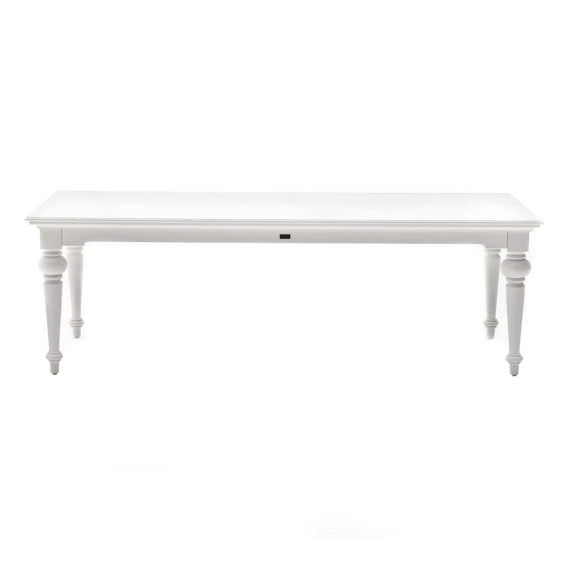 HomeRoots 94" Modern Farmhouse Dining Table in Glossy White Finish