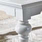 HomeRoots 94" Modern Farmhouse Dining Table in Glossy White Finish