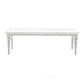 HomeRoots 94" Modern Farmhouse Dining Table in Glossy White Finish