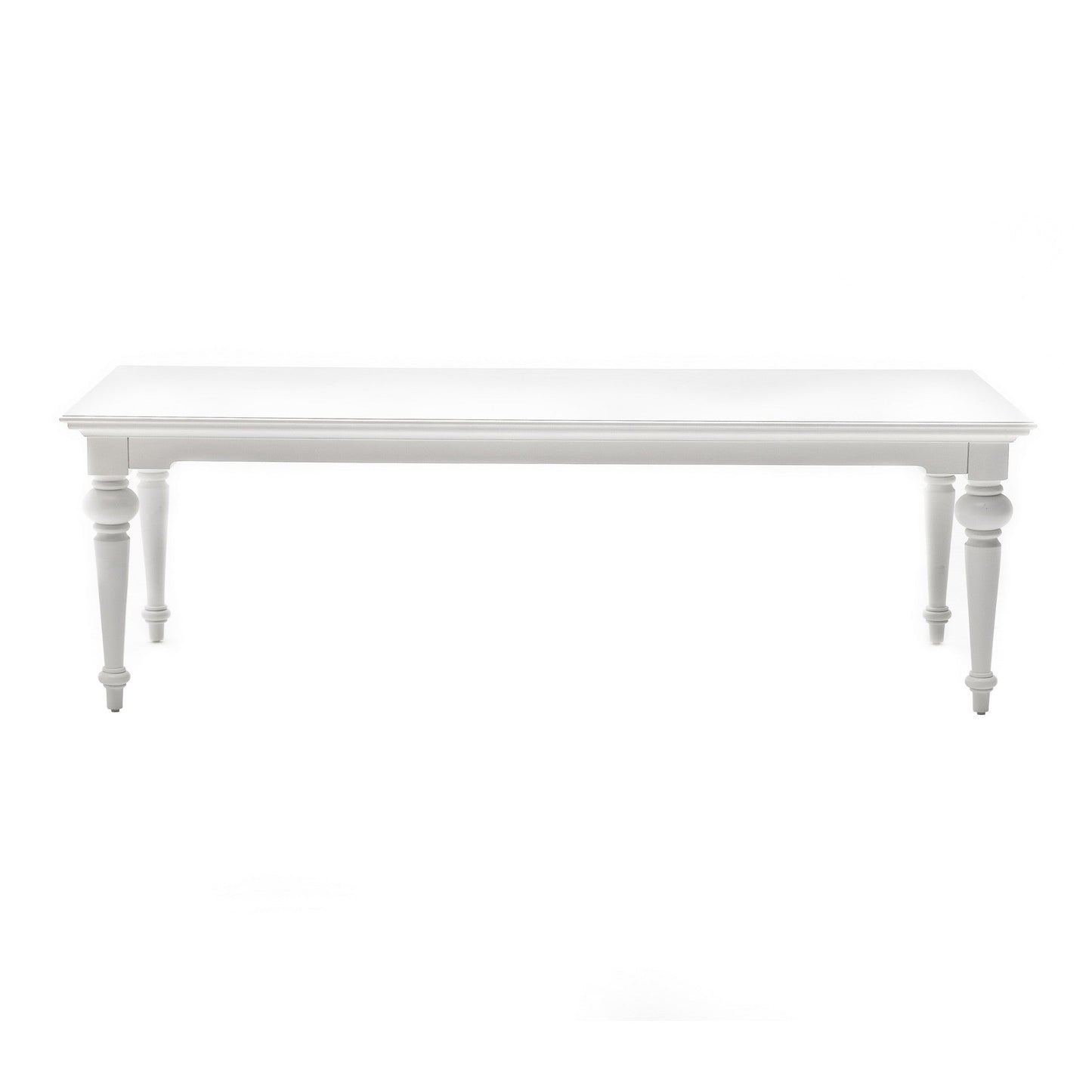 HomeRoots 94" Modern Farmhouse Dining Table in Glossy White Finish