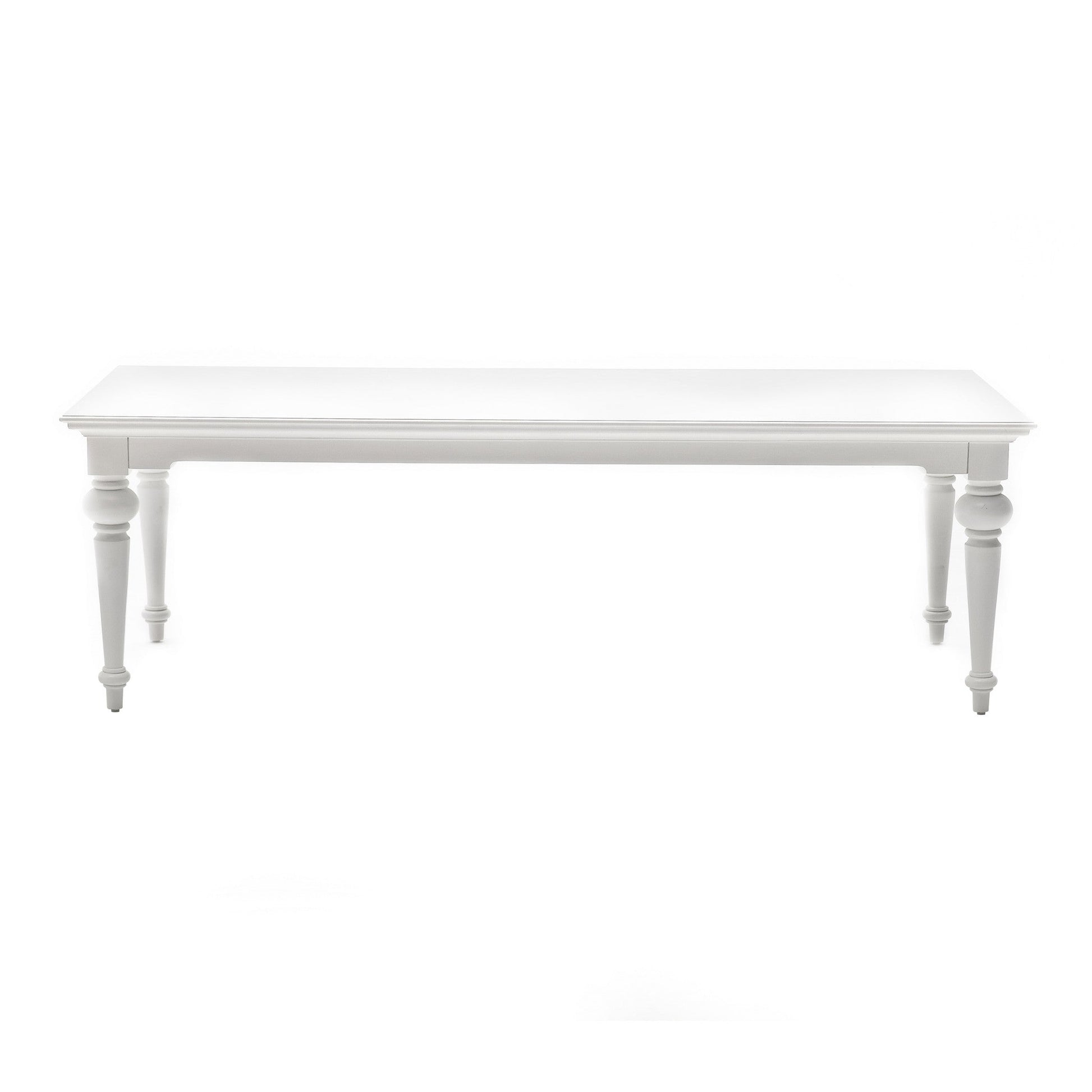 HomeRoots 94" Modern Farmhouse Dining Table in Glossy White Finish