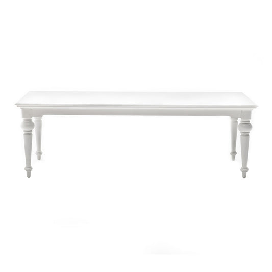 HomeRoots 94" Modern Farmhouse Dining Table in Glossy White Finish