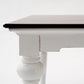 HomeRoots 94" Rustic Modern Farmhouse Dining Table With White and Dark Brown Finish