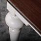 HomeRoots 94" Rustic Modern Farmhouse Dining Table With White and Dark Brown Finish