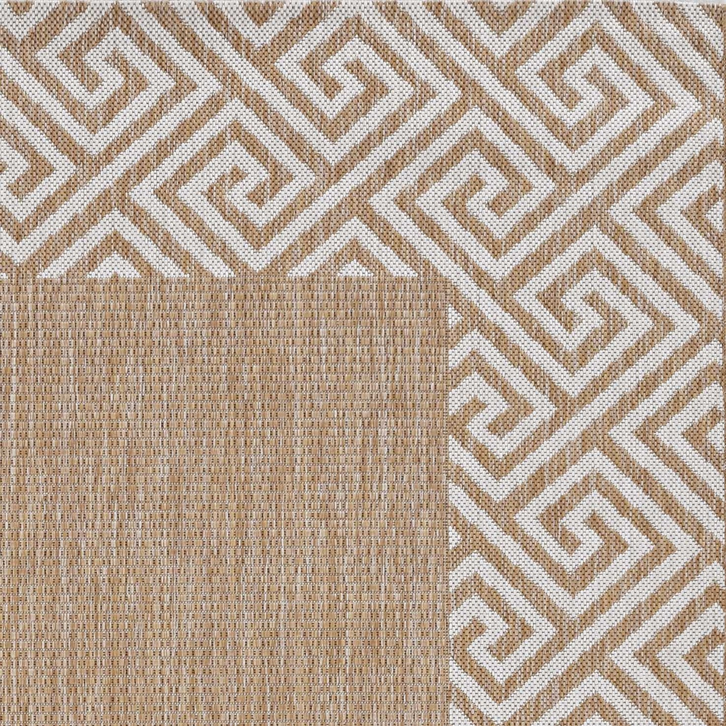 HomeRoots 94 x 94 Natural Polypropylene Rug