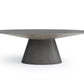 HomeRoots 95 x 43 x 30 Gray Oak0 Veneer Oval Dining Table