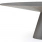 HomeRoots 95 x 43 x 30 Gray Oak0 Veneer Oval Dining Table