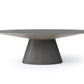 HomeRoots 95 x 43 x 30 Gray Oak0 Veneer Oval Dining Table