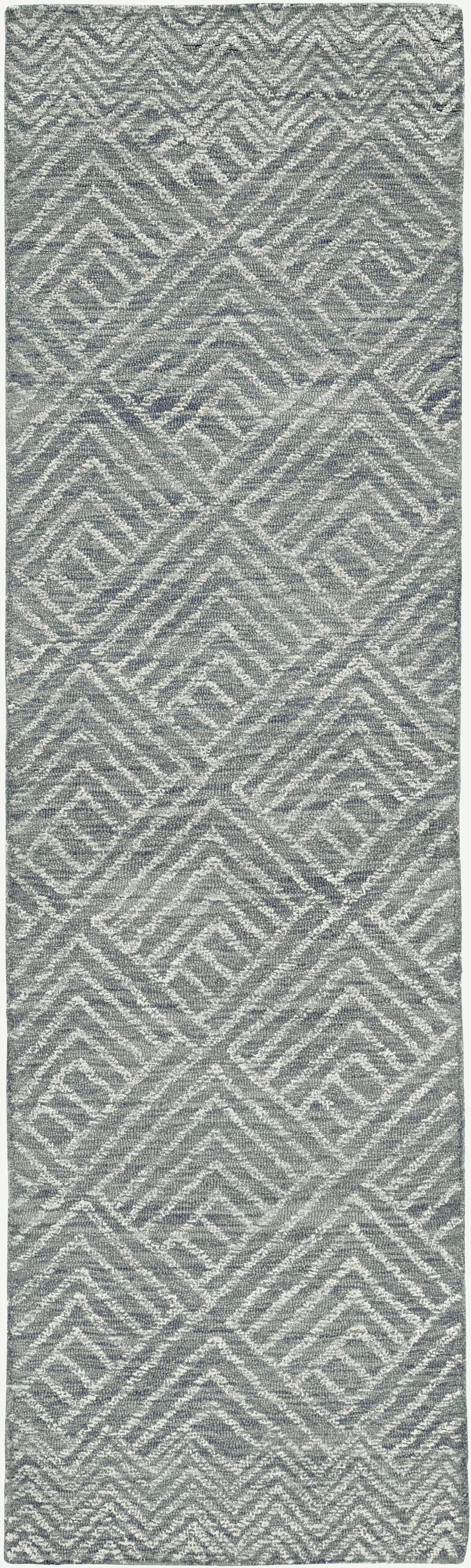 HomeRoots 96 x 132 Denim Wool Rug