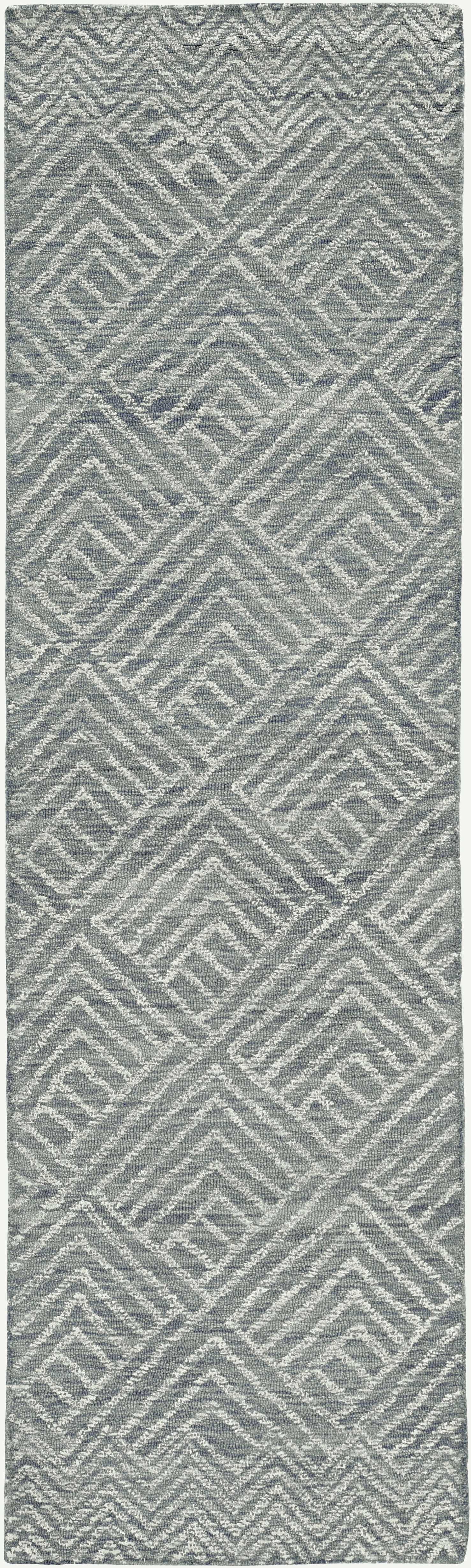 HomeRoots 96 x 132 Denim Wool Rug