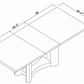 HomeRoots 98" x 43" x 30" Gray Dining Table