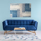 HomeRoots Abstract Soft Blue Pattern Wood Plank Wall Art