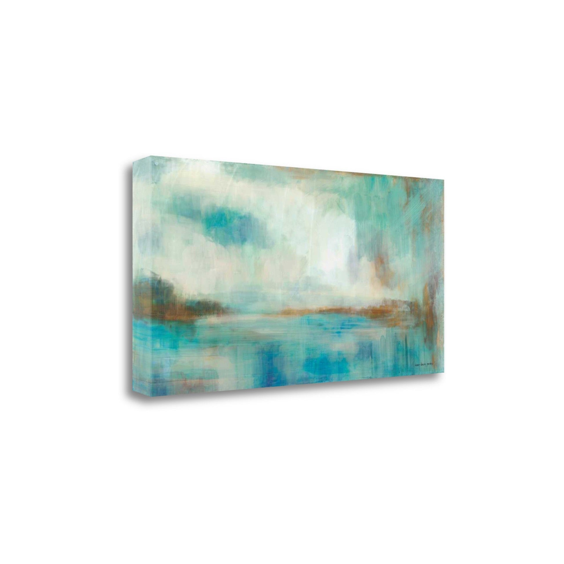 HomeRoots Abstract Watercolor Waterview 2 Giclee Wrap Canvas Wall Art