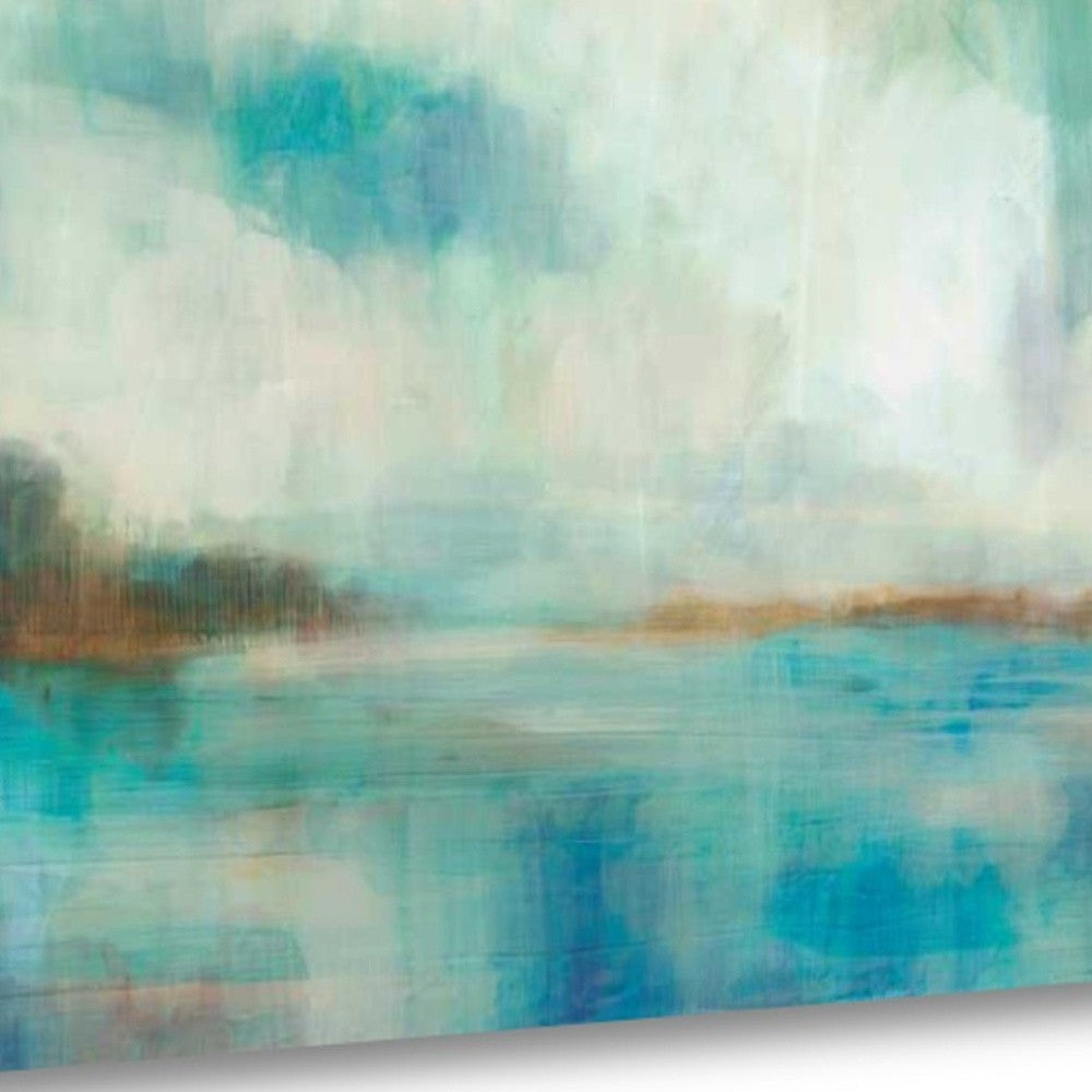 HomeRoots Abstract Watercolor Waterview 3 Giclee Wrap Canvas Wall Art
