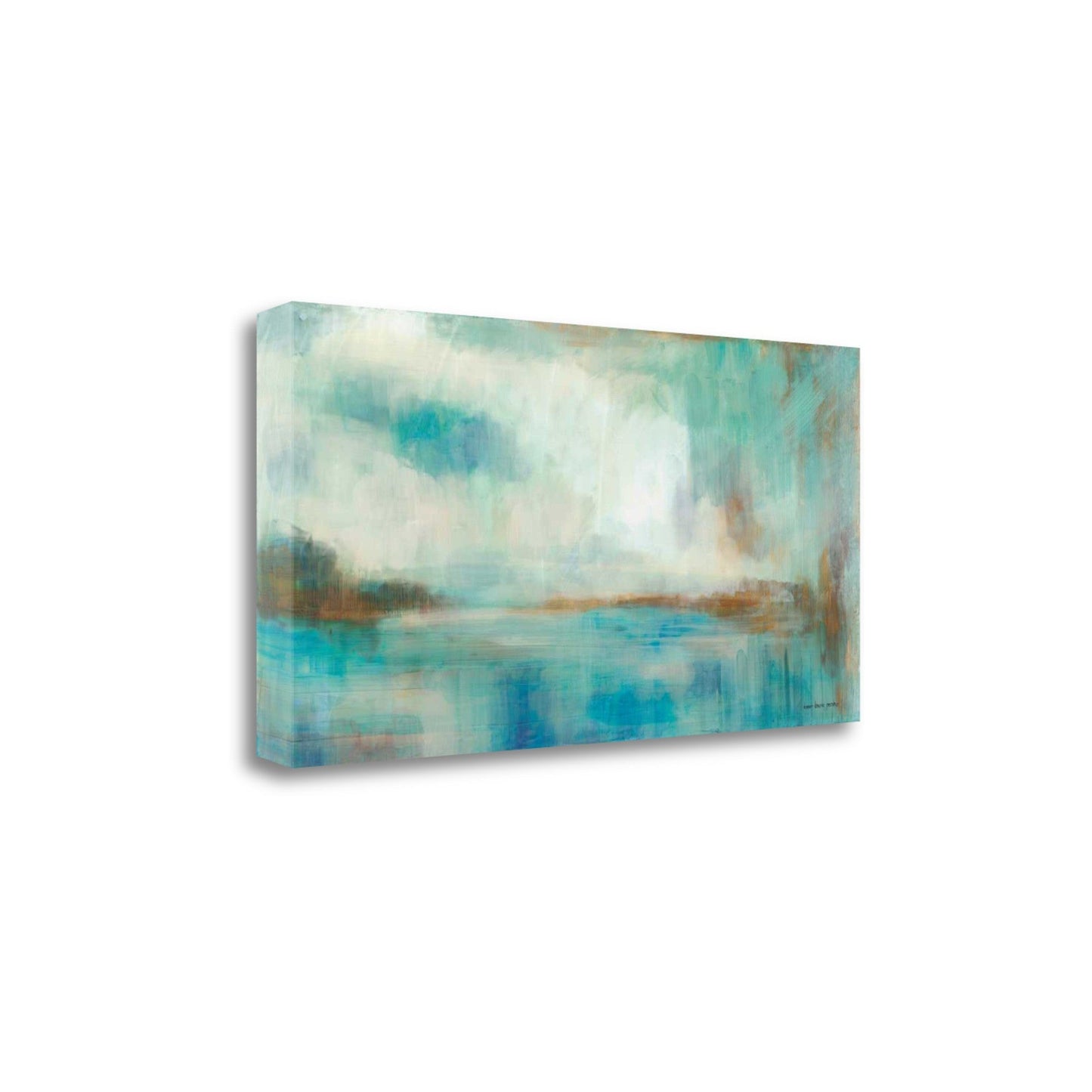 HomeRoots Abstract Watercolor Waterview 3 Giclee Wrap Canvas Wall Art