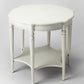 HomeRoots Accent Table With Cottage White Finish