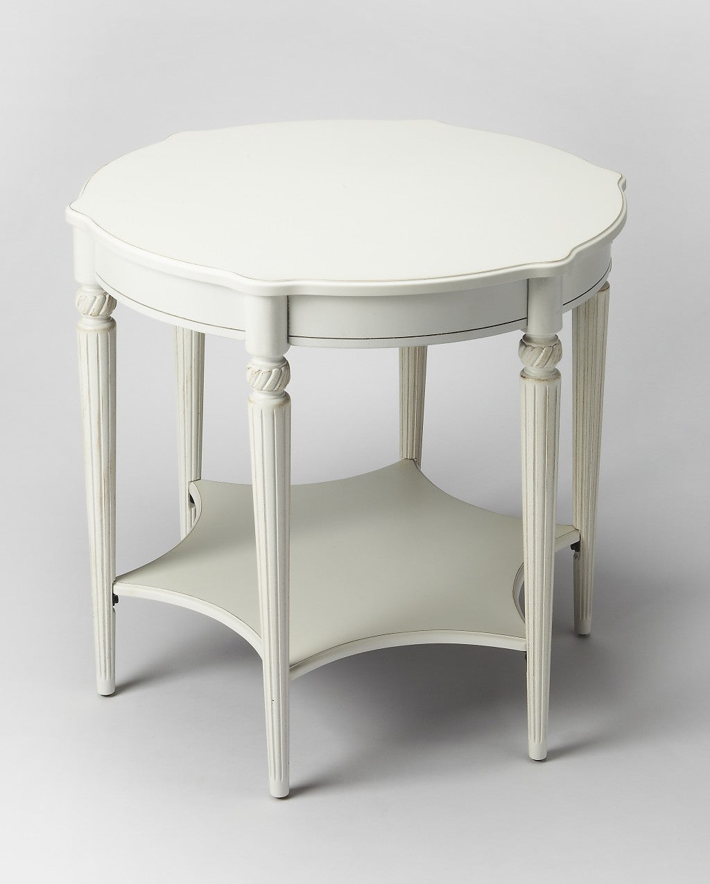 HomeRoots Accent Table With Cottage White Finish