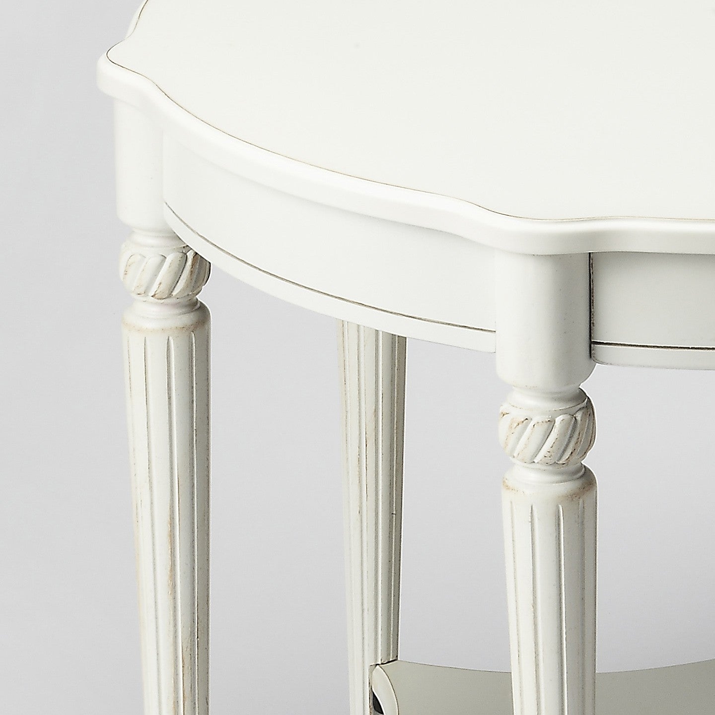 HomeRoots Accent Table With Cottage White Finish